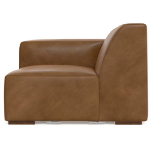 English Elm Rex Left Arm Sofa Module - Luxurious Caramel Brown Leather, Modern Comfort, And Customizable Design B136P199274-GIGA