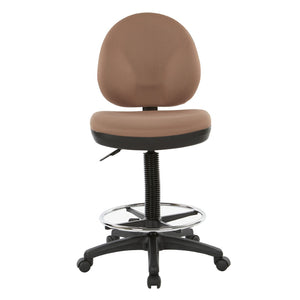 OSP Home Furnishings Sculptured Ergonomic Drafting Chair with Lumbar Support and Adjustable Footring for Studios DC550-232