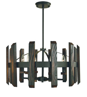 Framburg 6-light Stunning Farmhouse Dining Chandelier - Elegant Modern Design For Your Stylish Home Decor Matte Black Metal 5375 Mblack