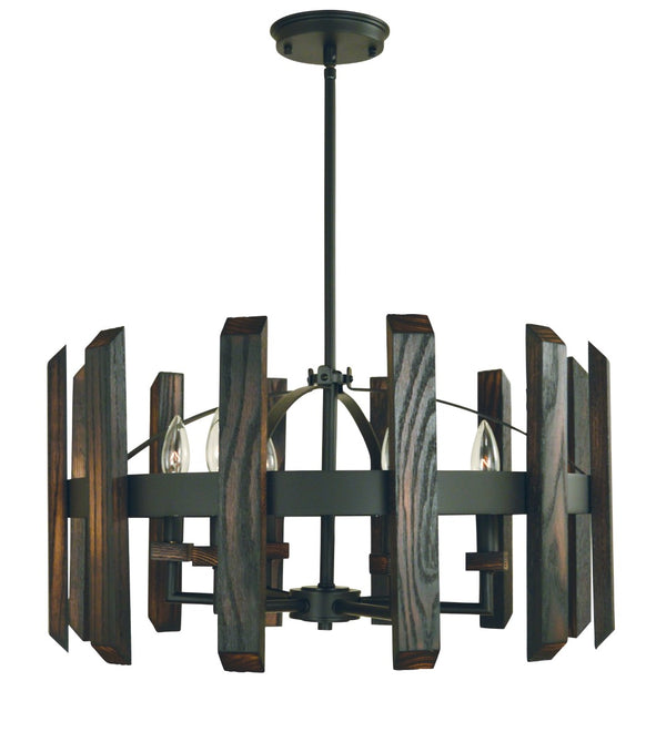 Framburg 6-light Stunning Farmhouse Dining Chandelier - Elegant Modern Design For Your Stylish Home Decor Matte Black Metal 5375 Mblack