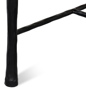 Sarreid Kings Road Bench - Elegant Iron Frame With Cozy Fabric Upholstery For Stylish Outdoor Seating White  53756