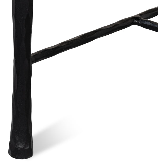 Sarreid Kings Road Bench - Elegant Iron Frame With Cozy Fabric Upholstery For Stylish Outdoor Seating White  53756