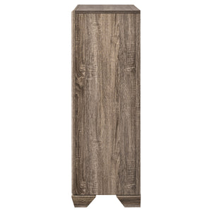 English Elm Harrison Washed Taupe 5-Drawer Chest with Soft Oak Grain, Slim Black Accents, Calm Clutter-Free Style B062P378454