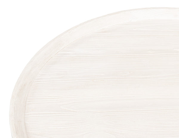 Sarreid Nathaniel Antique Black & Off White Side Table - Stylish Pine & Iron Design For Elegant Spaces White  53767