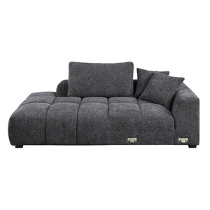 English Elm Chosen Chenille Sectional Sofa with Toss Pillows and Dual Chaises, Pocket Coil Seats, Durable Frame Gray 43 L x 81.88 W x 16.5 H B2726S00038