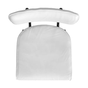 Butler Specialty Saddle Rustic Glam Leather Counter Stool With Back For Kitchen, Stylish Metal Legs, Comfortable Seating White Iron,Leather,Plywood,Tris Free Fr Foam 5378411-butler