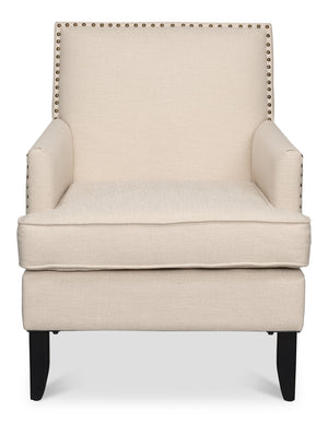 Sarreid Grady Chair Fabric - Elegant Maple & Soft Linen Upholstery For A Stylish Home Décor Upgrade Ivory  53787