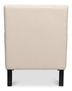 Sarreid Grady Chair Fabric - Elegant Maple & Soft Linen Upholstery For A Stylish Home Décor Upgrade Ivory  53787