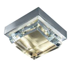 Crystal 6.5'' Wide Integrated LED Flush Mount - Brushed Nickel/Satin Brass 5379-BNSB-CL Norwell