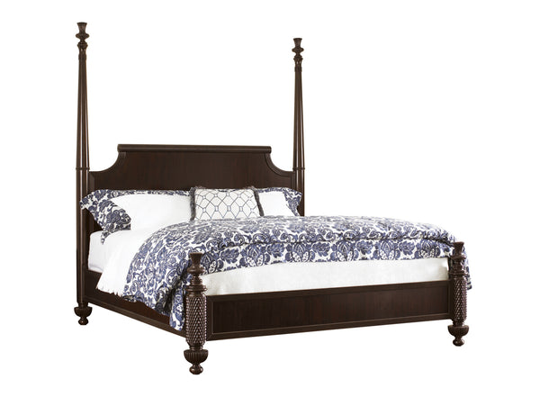 Lexington Tommy Bahama Home Diamond Head Bed - Elegant Mahogany Canopy Design For Luxurious Island Living And Timeless Style Kona  537-174c