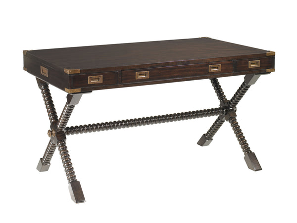 Lexington Tommy Bahama Home Poets Crossing Writing Desk - Elegant Mahogany Design With Three Drawers For Stylish Home Offices Kona  537-933