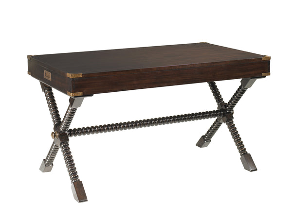 Lexington Tommy Bahama Home Poets Crossing Writing Desk - Elegant Mahogany Design With Three Drawers For Stylish Home Offices Kona  537-933