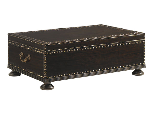 Lexington Tommy Bahama Home Sunset Cocktail Table - Exquisite Mahogany With Antique Brass Accents And Elegant Storage Drawers Kona  537-945