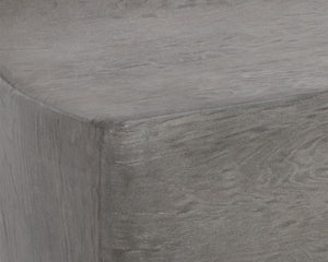 Sunpan LEDGER Sculptural Ash Grey Bench – Durable Concrete Design for Modern Spaces & Versatile Use 109278
