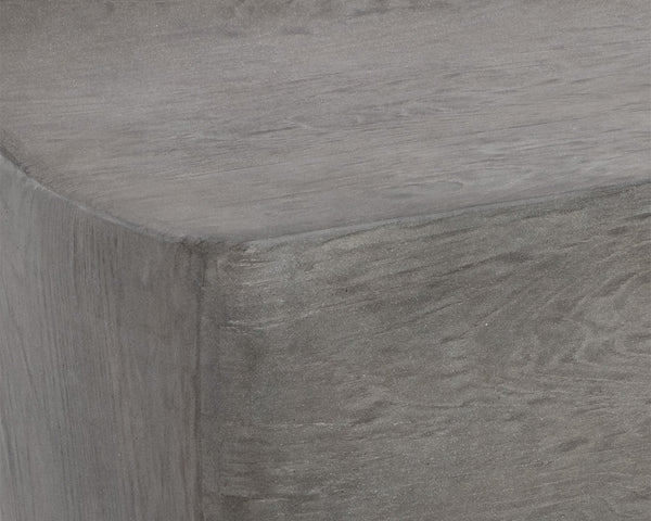 Sunpan LEDGER Sculptural Ash Grey Bench – Durable Concrete Design for Modern Spaces & Versatile Use 109278