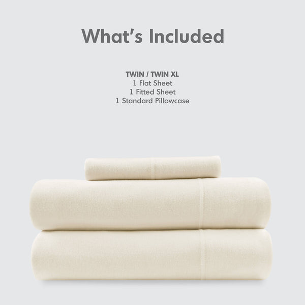 English Elm Cotton Blend Jersey Knit Sheet Set - Cozy Twin All-Season Bedding For Year-Round Comfort & Care B035P294165