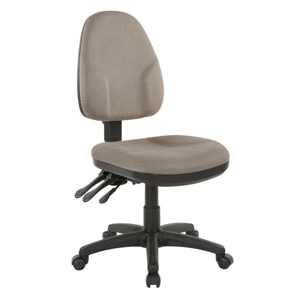 OSP Home Furnishings Dual Function Ergonomic Office Chair with Lumbar Support and Pneumatic Height Adjustment 36420-294