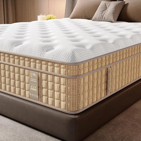 English Elm Queen Hybrid Mattress 12 Inch Gel Memory Foam Pocket Springs 7 Zone Support B2716P404415