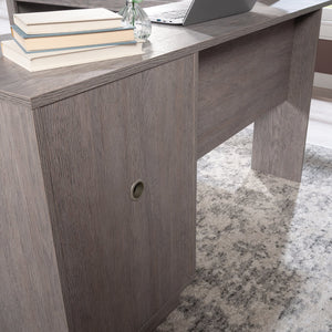 English Elm L-Shaped Desk - Spacious Brown Finish Workspace With Storage, Cord Management & Easy Assembly Options B356P367842