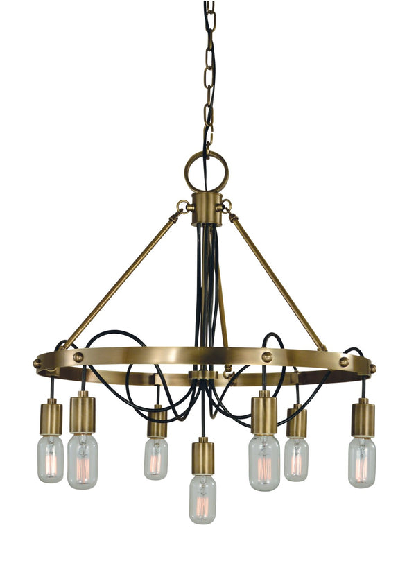 Framburg 7-light Antique Brass Felix Dining Chandelier - Elegant Illumination For Sophisticated Spaces Antique Brass Metal 5380 Ab