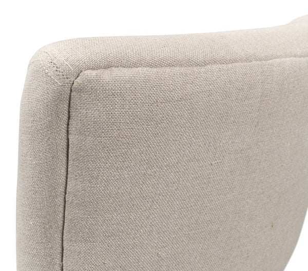 Sarreid Rhett Chair Set Of 2 - Stylish Oak Frames With Luxurious Linen Fabric For Modern Living Spaces Beige  53801