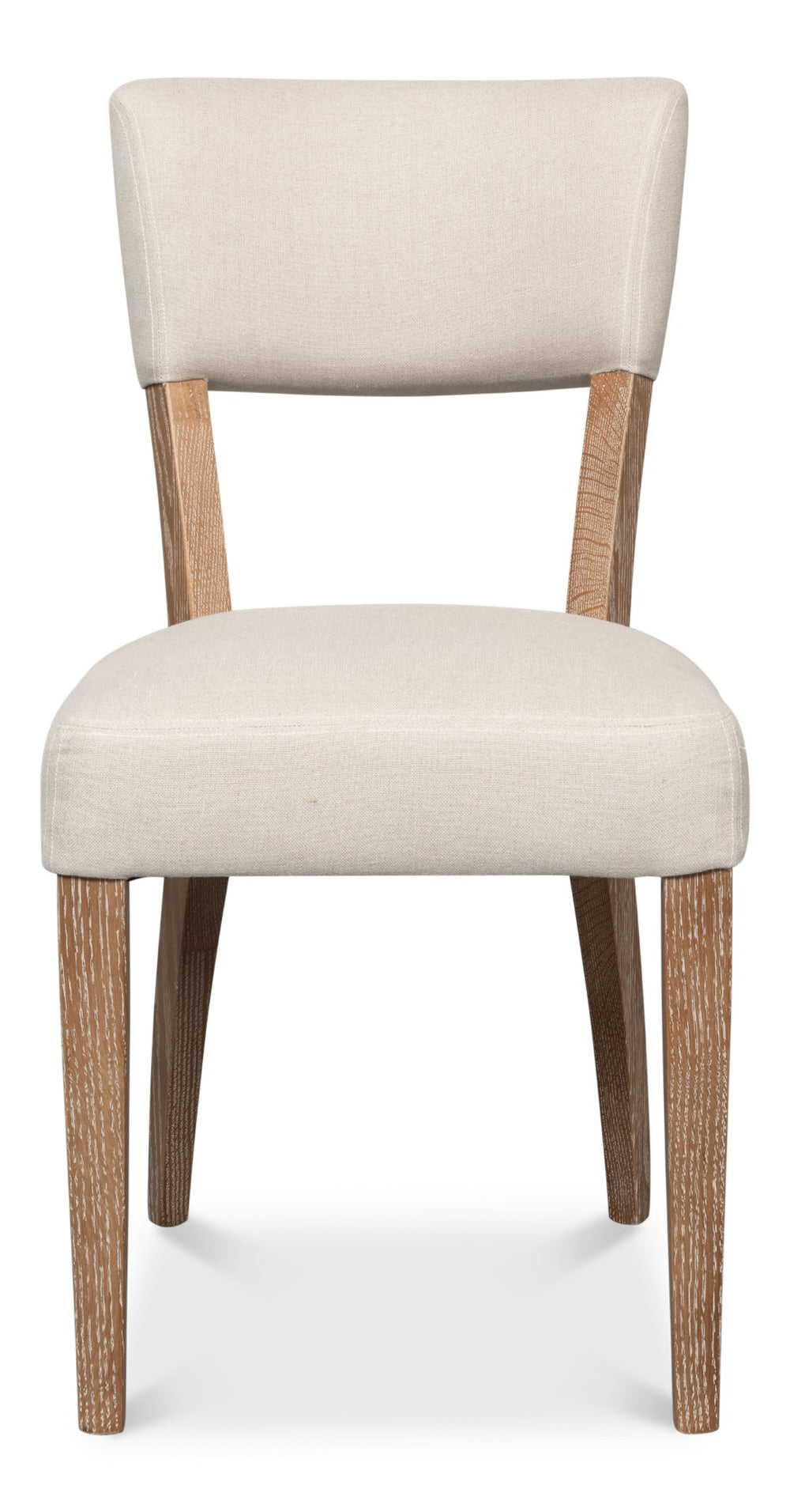 Sarreid Rhett Chair Set Of 2 - Stylish Oak Frames With Luxurious Linen Fabric For Modern Living Spaces Beige  53801