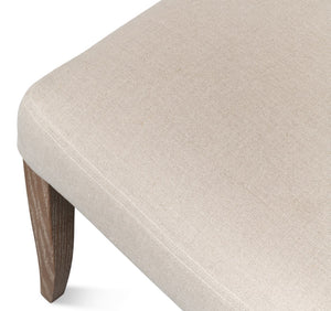 Sarreid Rhett Chair Set Of 2 - Stylish Oak Frames With Luxurious Linen Fabric For Modern Living Spaces Beige  53801