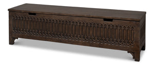 Sarreid Aarush Hand-carved Wooden Trunk - Exquisite Storage Solution With Unique Artistic Details Brown  53802