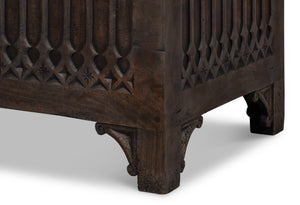 Sarreid Aarush Hand-carved Wooden Trunk - Exquisite Storage Solution With Unique Artistic Details Brown  53802