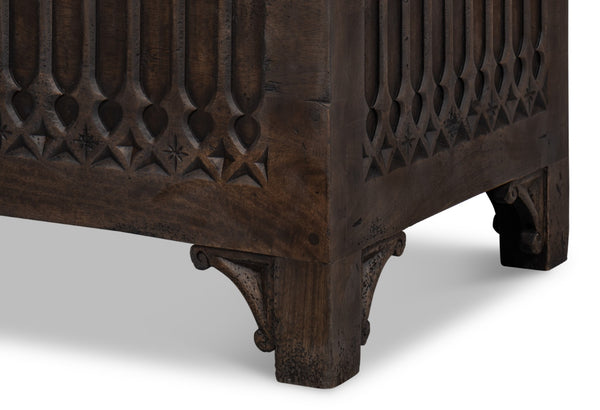 Sarreid Aarush Hand-carved Wooden Trunk - Exquisite Storage Solution With Unique Artistic Details Brown  53802