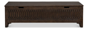 Sarreid Aarush Hand-carved Wooden Trunk - Exquisite Storage Solution With Unique Artistic Details Brown  53802