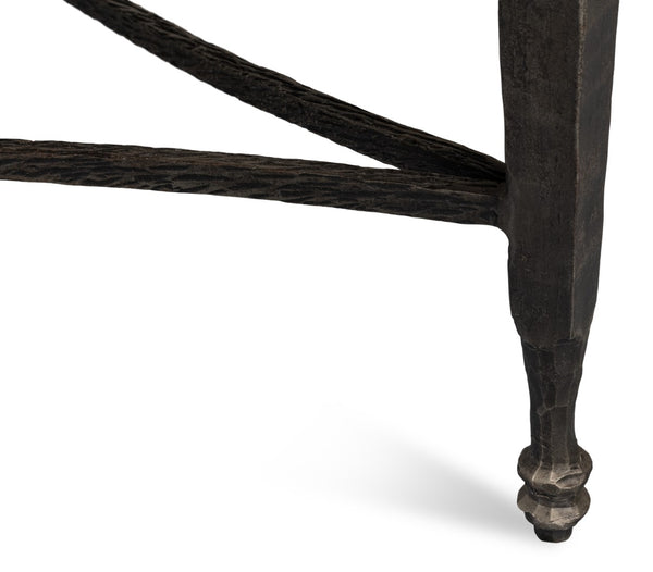 Sarreid Mykos Round Coffee Table - Elegant Iron Base With Stunning White Banswara Marble Top For Your Home Unknown  53805