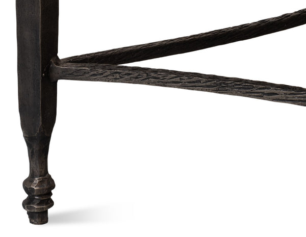 Sarreid Mykos Square Coffee Table – Elegant Iron Frame With Stunning White Banswara Marble Top Design Unknown  53806