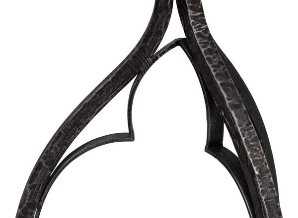 Sarreid Marylin Side Table - Elegant Old Iron Frame With Luxurious White Marble Top For Timeless Decor White  53807