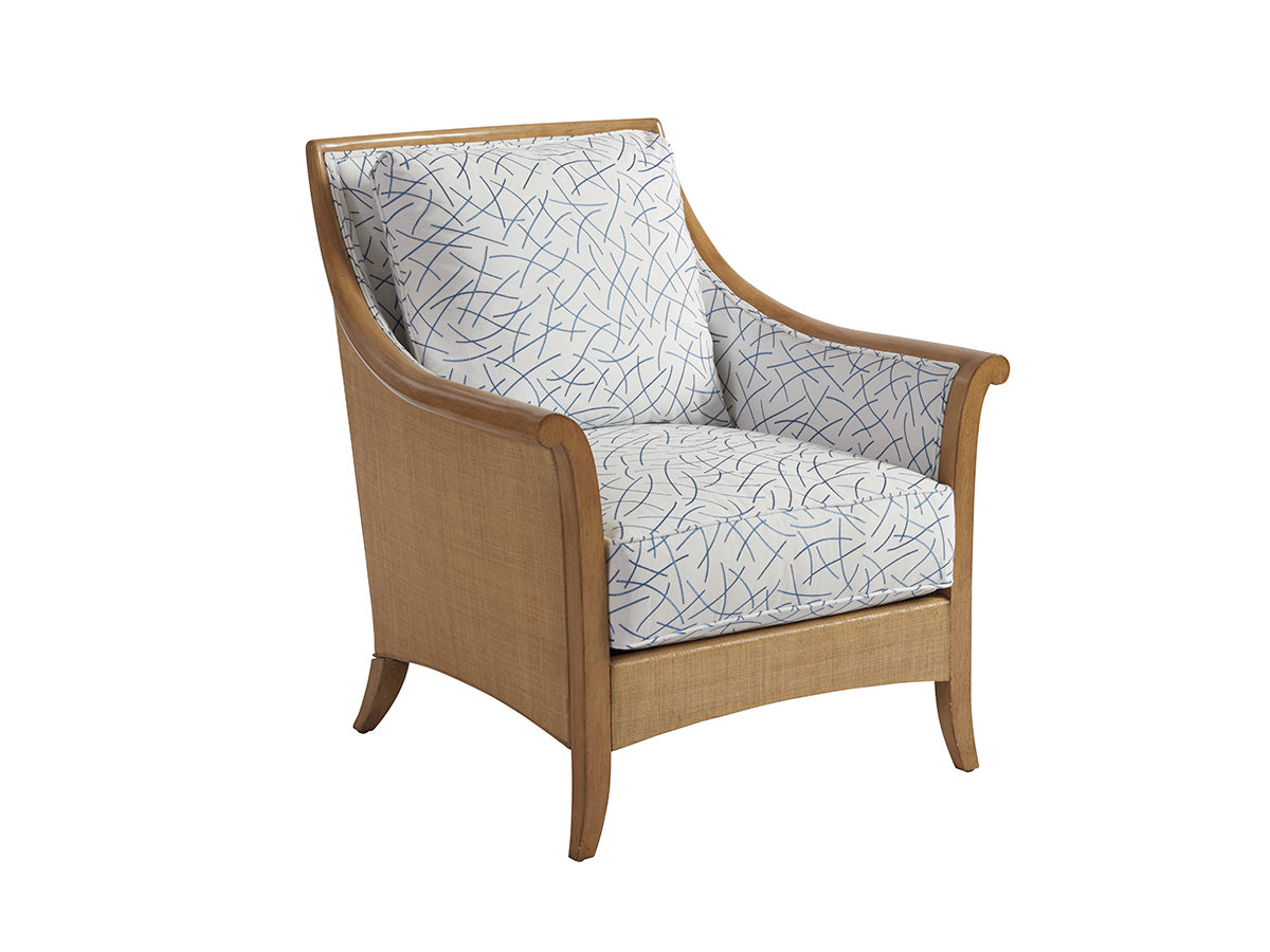 Barclay Butera Nantucket Raffia Chair - Elegant Upholstered Seating wi
