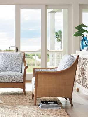 Lexington Barclay Butera Nantucket Raffia Chair - Elegant Upholstered Seating With Ultra Down Cushion For Luxurious Comfort   5380-11-40