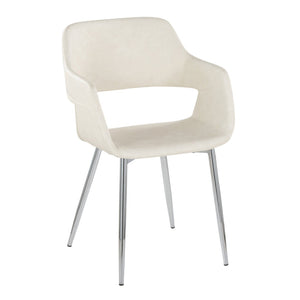 English Elm Contemporary Grey Fabric Dining Chairs with Black Metal Legs for Modern Interiors B202S01281