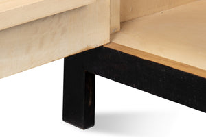 Sarreid Centrum Stylish 2 Door Sideboard - Elegant Mango Wood With Removable Shelf & Distressed Finish Brown  53817