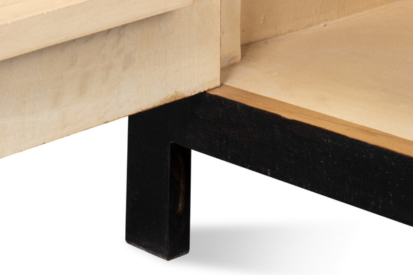 Sarreid Centrum Stylish 2 Door Sideboard - Elegant Mango Wood With Removable Shelf & Distressed Finish Brown  53817