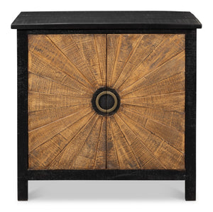 Sarreid Centrum Stylish 2 Door Sideboard - Elegant Mango Wood With Removable Shelf & Distressed Finish Brown  53817