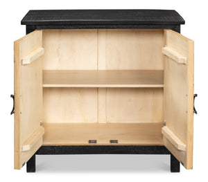 Sarreid Centrum Stylish 2 Door Sideboard - Elegant Mango Wood With Removable Shelf & Distressed Finish Brown  53817