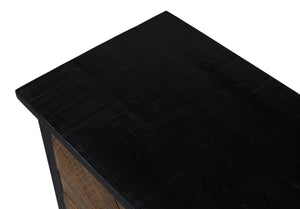 Sarreid Centrum Stylish 2 Door Sideboard - Elegant Mango Wood With Removable Shelf & Distressed Finish Brown  53817