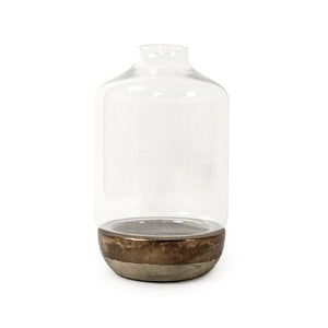 Zentique Gilded ceramic accent sculpture with refined gold detailing, versatile mantel or shelf focal for modern spaces W8.5 x H14 x D8.5 5381M A773A