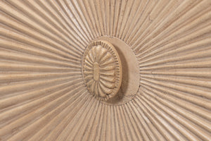 Sarreid Rayon Four Door Sideboard - Stylish Mango Wood With Biscuit Finish & 2 Removable Shelves For Storage Tan  53820