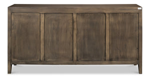 Sarreid Metropole Four Door Sideboard - Elegant Mango Wood Design With 2 Removable Shelves For Versatility Brown  53822