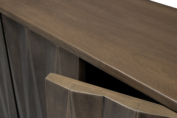 Sarreid Metropole Four Door Sideboard - Elegant Mango Wood Design With 2 Removable Shelves For Versatility Brown  53822