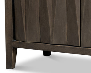 Sarreid Metropole Four Door Sideboard - Elegant Mango Wood Design With 2 Removable Shelves For Versatility Brown  53822