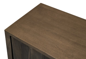 Sarreid Metropole Four Door Sideboard - Elegant Mango Wood Design With 2 Removable Shelves For Versatility Brown  53822