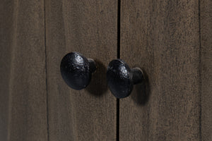 Sarreid Metropole Four Door Sideboard - Elegant Mango Wood Design With 2 Removable Shelves For Versatility Brown  53822