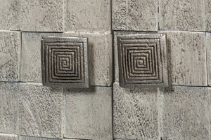 Sarreid Cubist Four Door Sideboard - Stylish Mango Wood Design With 2 Removable Shelves For Modern Spaces Grey  53823